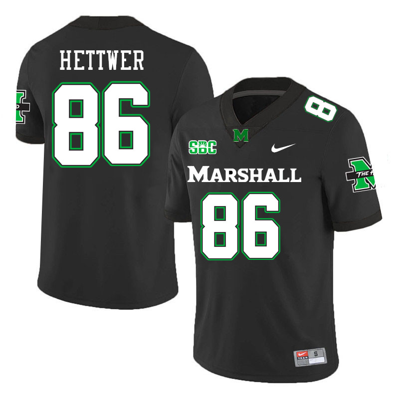 Marshall Thundering Herd #86 Brandon Hettwer College Football Jerseys Stitched-Black Marshall Thundering Herd #86 Brandon Hettwer College Football Jerseys Stitched-Black